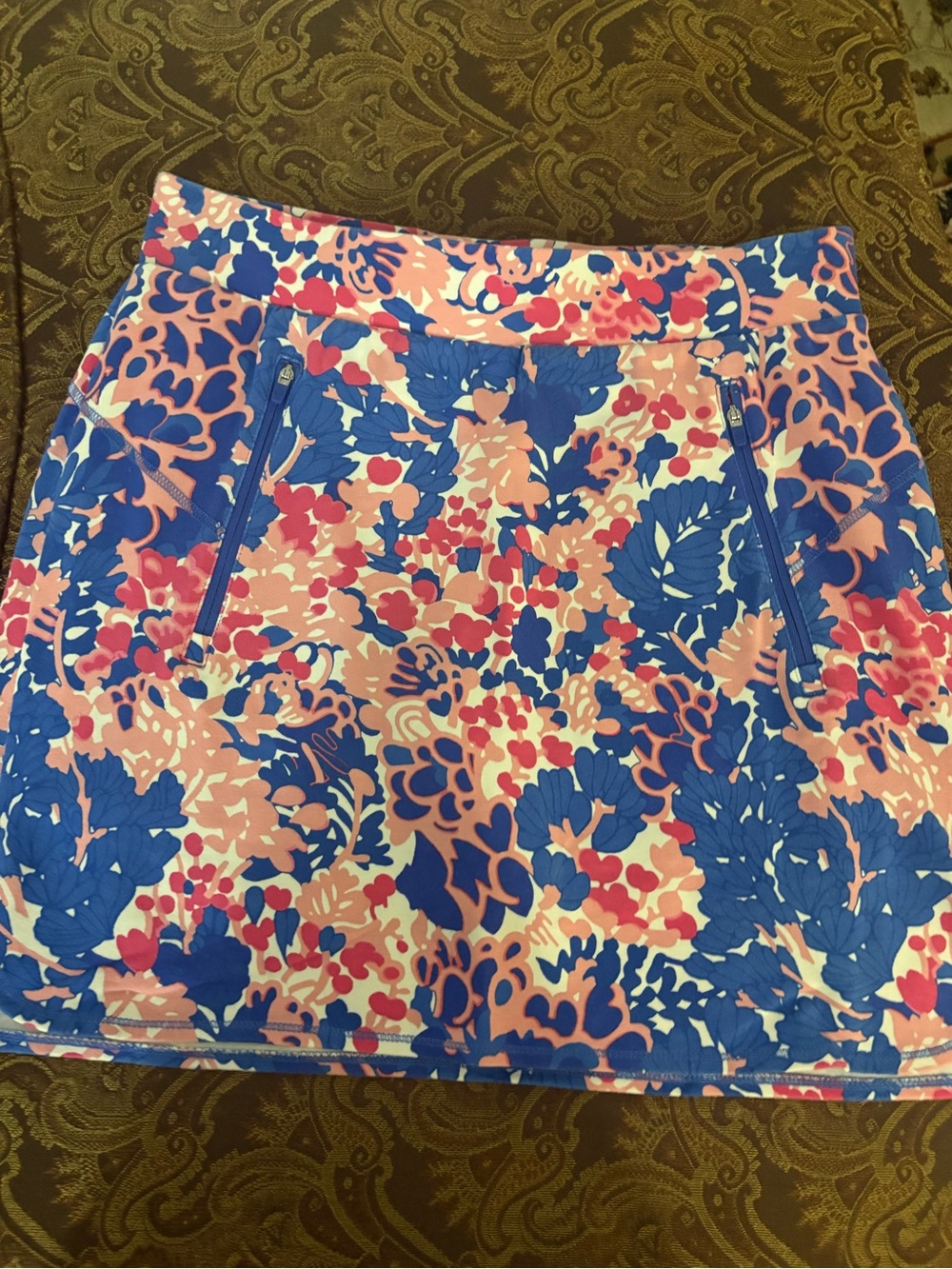 Talbots Floral Skort in Blue, Pink and Coral